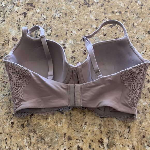 Victoria Secret Lined Lace Demi Buste Double Bra Body by Victoria Lavender 34DD - Picture 4 of 6